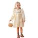 Mother & Kids Forest retro flower embroidery girl dress 2024 autumn style stand collar lotus leaf lace children's princess dress long sleeve_viptrois.com