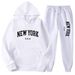 Men's Clothing Unisex Hoodie & Jogger Set – Trendy Letter Print, Fleece-Lined, Oversized Fit For Men & Women | NYC Streetwear Inspired_viptrois.com