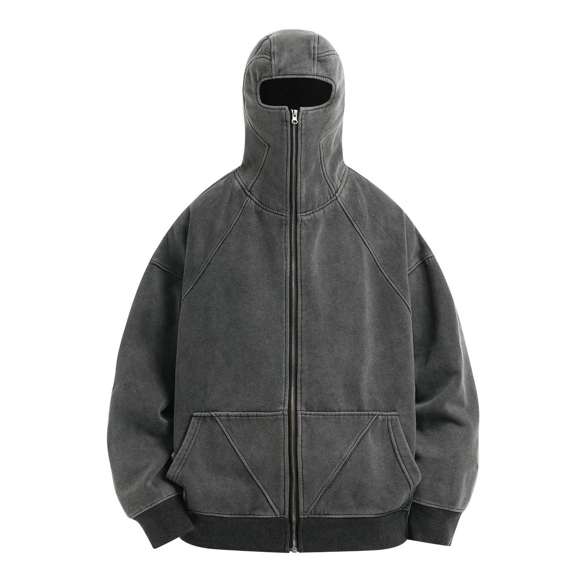 Men's Clothing 2025 New American Street Washed Hoodies Loose Jackets Functional Style Cardigan Zipper Sweatshirt_viptrois.com