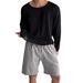 Lightweight Breathable Sunscreen Long Sleeved Knitted T Shirt Men's Summer American Style Casual Loose T Shirt_viptrois.com