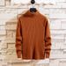 Men's High Neck Knit Sweater - Slim Fit Casual Pullover With Jacquard Pattern, Warm & Stylish For Everyday Wear_viptrois.com