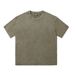 Men's Washed Vintage Crew Neck T-Shirt With Embroidery And Heat Transfer Digital Printing Custom Short Sleeve_viptrois.com
