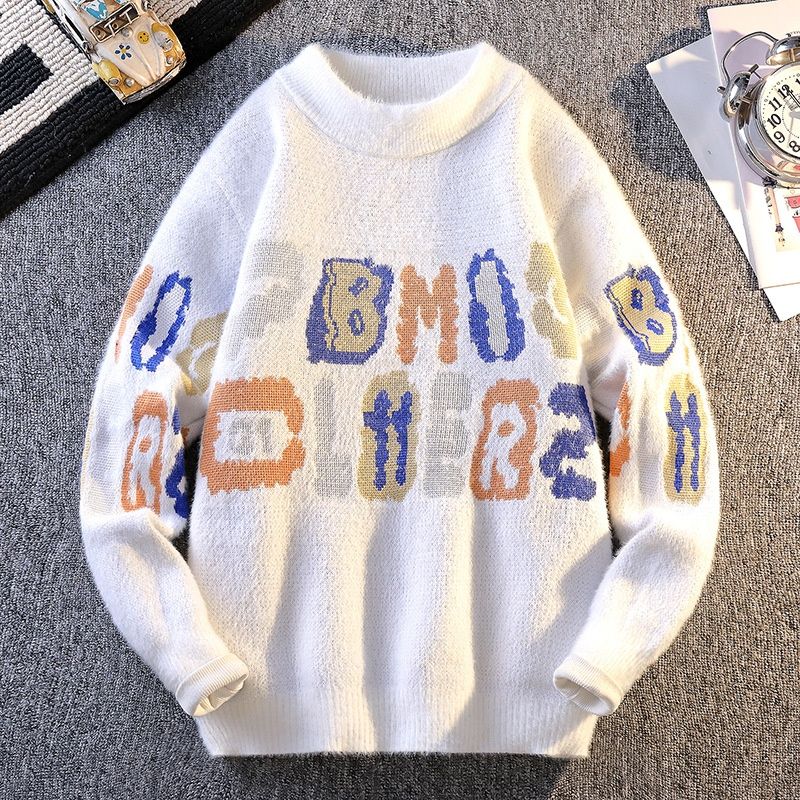Pure Cross-Border Foreign Trade Knitted Sweater Men's Autumn Winter New Fashion Pullover Long Sleeve_viptrois.com