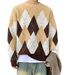 Pure American Retro Diamond Christmas Sweater For Men Winter Trendy Brand High-end Lazy Knitted Loose Couple Top_viptrois.com