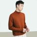 1 Autumn Winter Half Turtleneck For Men Loose Fit Versatile Fleece Lined Thickened Men's White Base Layer Mid-Neck Knitted_viptrois.com