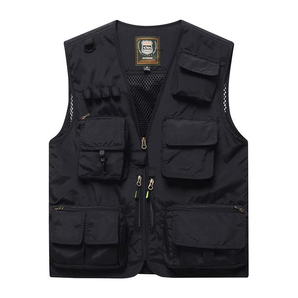 K Vest Workwear With Multiple Pockets, Men's Thin Design, Team Outdoor Vest, Breathable Oversized Sports Vest_viptrois.com