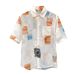 Men's Clothing Summer Thin Short Sleeved Five Point Sleeve Floral Shirt Men's High End Loose Jacquard Shirt Breathable Ice Silk Handsome Top_viptrois.com