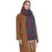 Unisex Shawl loop yarn jacquard coarse tassel large plaid scarf shawl_viptrois.com