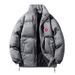 Men's Clothing Style Men's Suede Cotton Padded Jacket With US Map, Loose Fit, Fashionable Cotton Coat._viptrois.com