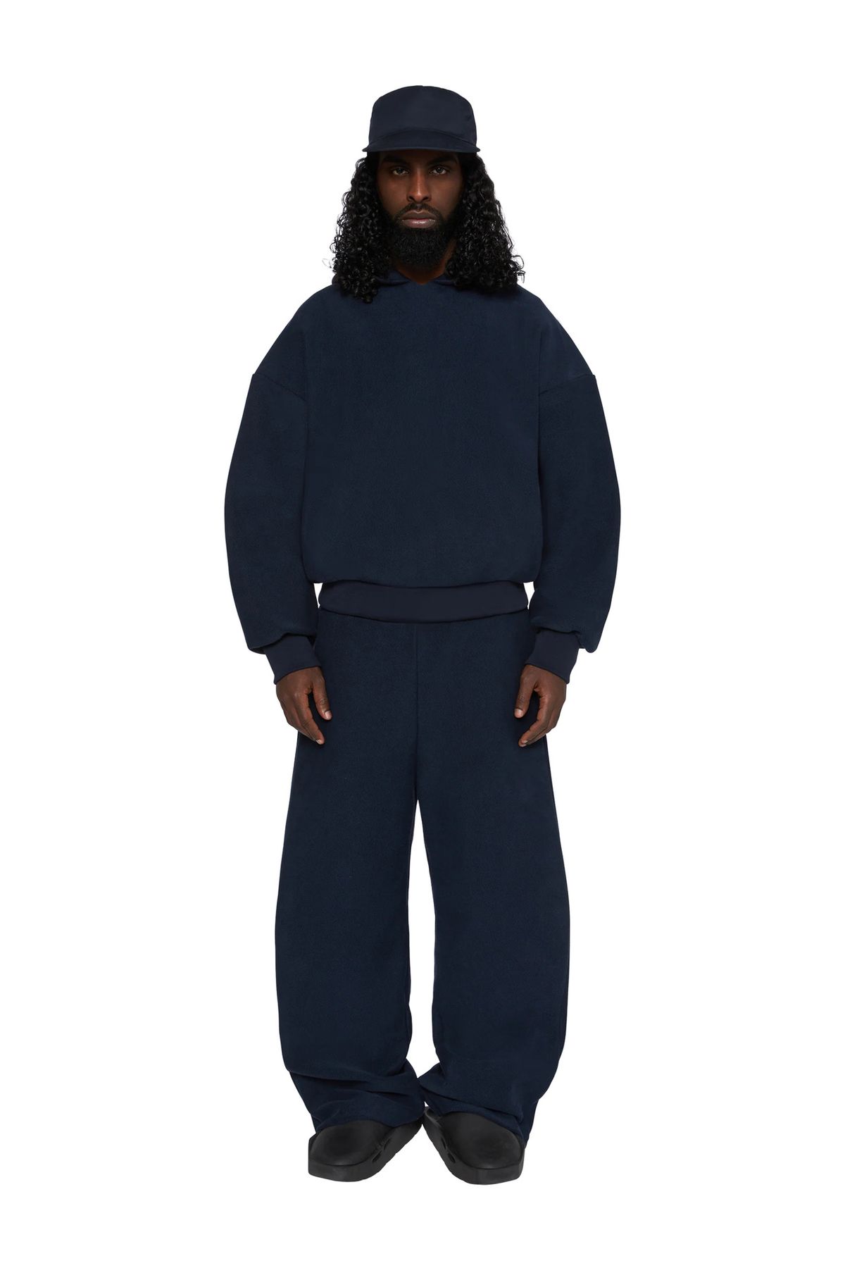 Men's Clothing Loose Suits With Dropped Shoulders, Ribbed Hem Sweatshirts, Elastic Hidden Drawstring Belts, Sweatpants_viptrois.com