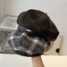 Beret For Women British Plaid Woolen Winter Octagonal Spring And Autumn Trendy Ins Korean Version Versatile Newsboy Hat_viptrois.com