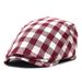 British Style Plaid Fashion Beret Men's Baseball Women's Forward Cap Casual Hat_viptrois.com