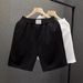 Men's Clothing Wagef White Shorts Trendy All Match Shorts Summer New Loose Straight Large Pants_viptrois.com
