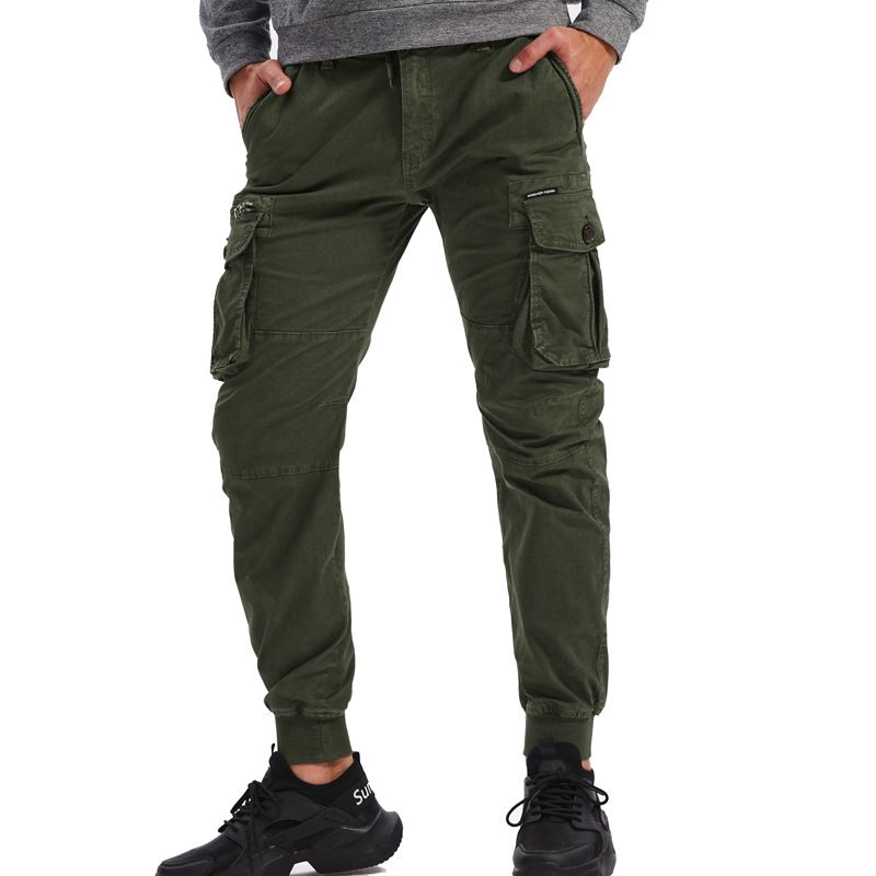 Men's Multi-color Casual Pants Plus-size Pants Men's Casual Multi-pocket Large Pocket Cotton Overalls_viptrois.com