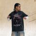 American-style Trendy Brand Men's Faux Two-piece Long-sleeve T-shirt, Washed And Distressed, High Street Style_viptrois.com