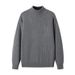 Men's Clothing Retro Heavy Knitted Sweater Winter Thick Lazy Style Half Zipper High Collar Coat Sweater_viptrois.com
