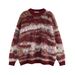 Soft Waxy Retro Crew Neck Pullover Men's Autumn And Winter Loose Casual Lazy Wind Knitted Sweater Jacket Top_viptrois.com