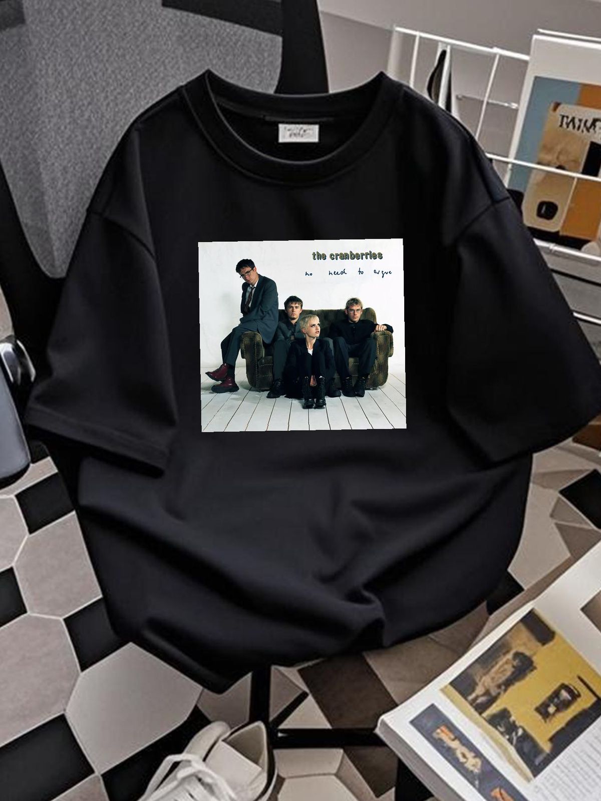 Reprint 1994 The Cranberries Tour T-Shirt Classic Style Vtg Cotton 100% H6961 Stylish Unisex Fashion Top For Everyday Wear Designer Clothes Casual_viptrois.com
