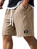 Men's Clothing Summer Men's Knitted Jacquard Shorts Style Casual Loose Fit Drawstring Trendy Versatile Sports Pants_viptrois.com