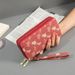 Women's Wallet Card Cases Double Zipper Wallet Ladies Long Large Capacity Double Layer Wallet Printed Clutch Bag Mobile Phone Bag_viptrois.com