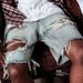 Men's Clothing Street Fashion Summer Hiphop Ripped Shorts Hip Hop Raw Edge Beggar Denim Shorts_viptrois.com