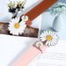Belt for women Casual simple Daisy thin waistband Smooth button dress belt_viptrois.com