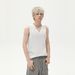 MTLCLOTHES Men's Clothing | Niche V-neck Thin Solid Color Jacquard Sleeveless Knitted Top Daily Base Vest Casual_viptrois.com