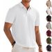 Men's Snake Pattern Stretch Textured Shirt Short Sleeved Casual Knitted Jacquard Summer Top US Size_viptrois.com