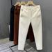Men's Clothing High End Men's Casual Pants Summer Fashion Slim Straight Trousers Youth Nine Point Pants Men's New Style_viptrois.com