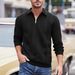 Men's Clothing Spring And Autumn New Half Open Zipper Lapel Pullover Sweatshirt Casual Men's Clothing_viptrois.com