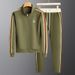 Men's Clothing Light Luxury Apricot Casual Sports Suit Men's Slim Fit Couple Wear Two Piece Suit Autumn Men And Women Same Style Jacket Sweatpants_viptrois.com