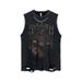 Men's Clothing Washed Old Personality Pure Cotton Hole Vest Men Summer Ins Trend Loose Versatile Casual Sleeveless T Shirt_viptrois.com