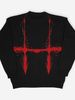 Gothic Anime Pattern Unisex Knitted Pullover Sweater - Hip Hop Streetwear Style For Men & Women_viptrois.com
