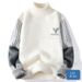 Men's High-Neck Sweater – Oversized Winter Knit Pullover (100% Polyester Chenille, Machine-Washable, 6 Trend Colors, Wrinkle-Free)_viptrois.com