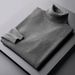 Fleece One-piece Fleece Men's Base Layer Shirt, High-neck Sweater, Men's Autumn And Winter Slimming Casual Lapel Thick Warm Knitted Sweater_viptrois.com