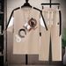 Men's Summer round Neck Short Sleeve T-Shirt And Pants Set Casual Letter Print Tracksuit Stylish Two-Piece Outfit_viptrois.com