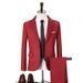 Men's Clothing Men's Suits Four Seasons New Business Professional Formal Wear Groom Best Man Solid Color Two Piece Suit For Men_viptrois.com