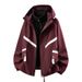 Men's Water-Resistant Fleece-Lined Hooded Jacket – Windproof & Thermal For Hiking, Riding & Outdoor Adventures_viptrois.com