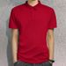 Men's Clothing Men's Polo Shirt Short Sleeved T Shirt Summer Casual Men And Women's Unisex Lapel Top Solid Color_viptrois.com