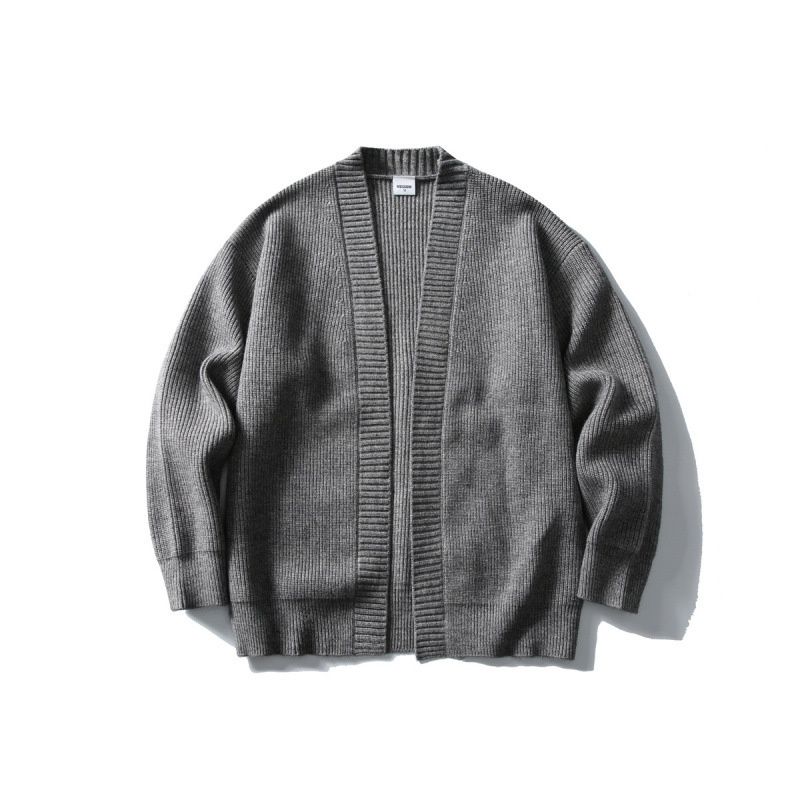 Pure 25 Autumn Winter New Men's Fashion Lazy Style Cardigan Sweater Simple Solid Color Casual Loose Knitted Jacket_viptrois.com