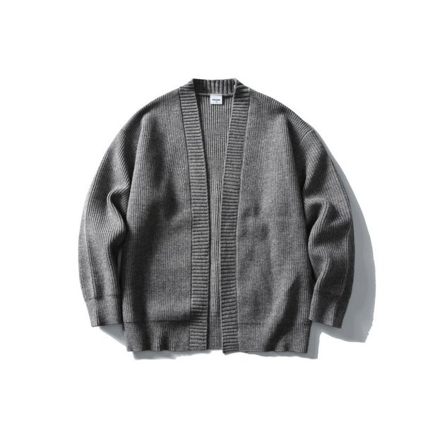 Pure 25 Autumn Winter New Men's Fashion Lazy Style Cardigan Sweater Simple Solid Color Casual Loose Knitted Jacket_viptrois.com