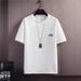 Men's Clothing Ice silk short sleeved suit men's summer thin new T shirt top clothes shorts match a set of summer_viptrois.com