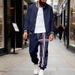 Men's Fleece-Lined Baseball Jacket & Joggers Set, Winter Outdoor Casual Sports Tracksuit For Streetwear And Commuting_viptrois.com