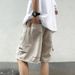 Men's Clothing Loose Large Size Casual Pants Fashion Label Five Point Pants_viptrois.com