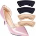 High Heel Heel Pads Sponge Anti Friction Foot Pads Foam Thickened Heel Half Size Pad Leather Shoe Heel Pad_viptrois.com
