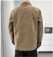 Men's Suede-Finish PU Leather Jacket – Slim Fit Vintage Biker Coat With Retro Zipper Details (M-XXXXL, Black/Tan)_viptrois.com