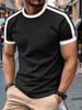 The 2025 Summer New European-style Men's Short-sleeved T-shirt With Contrasting Colors For Sports And Fitness_viptrois.com