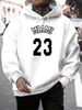 Men's Autumn And Winter Casual Fashionable Loose Hooded Sweatshirt MIAMI 23 Letter Pattern Printed Warm Long Sleeved Pullover_viptrois.com