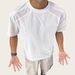 Men's Breathable Patchwork T-Shirt Short Sleeve Crew Neck Top Sports Casual Thin Summer Wear_viptrois.com