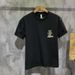 Trendy American Printed Teddy Bear Short T-shirt For Men In Summer, Fashionable, Loose, High-end_viptrois.com